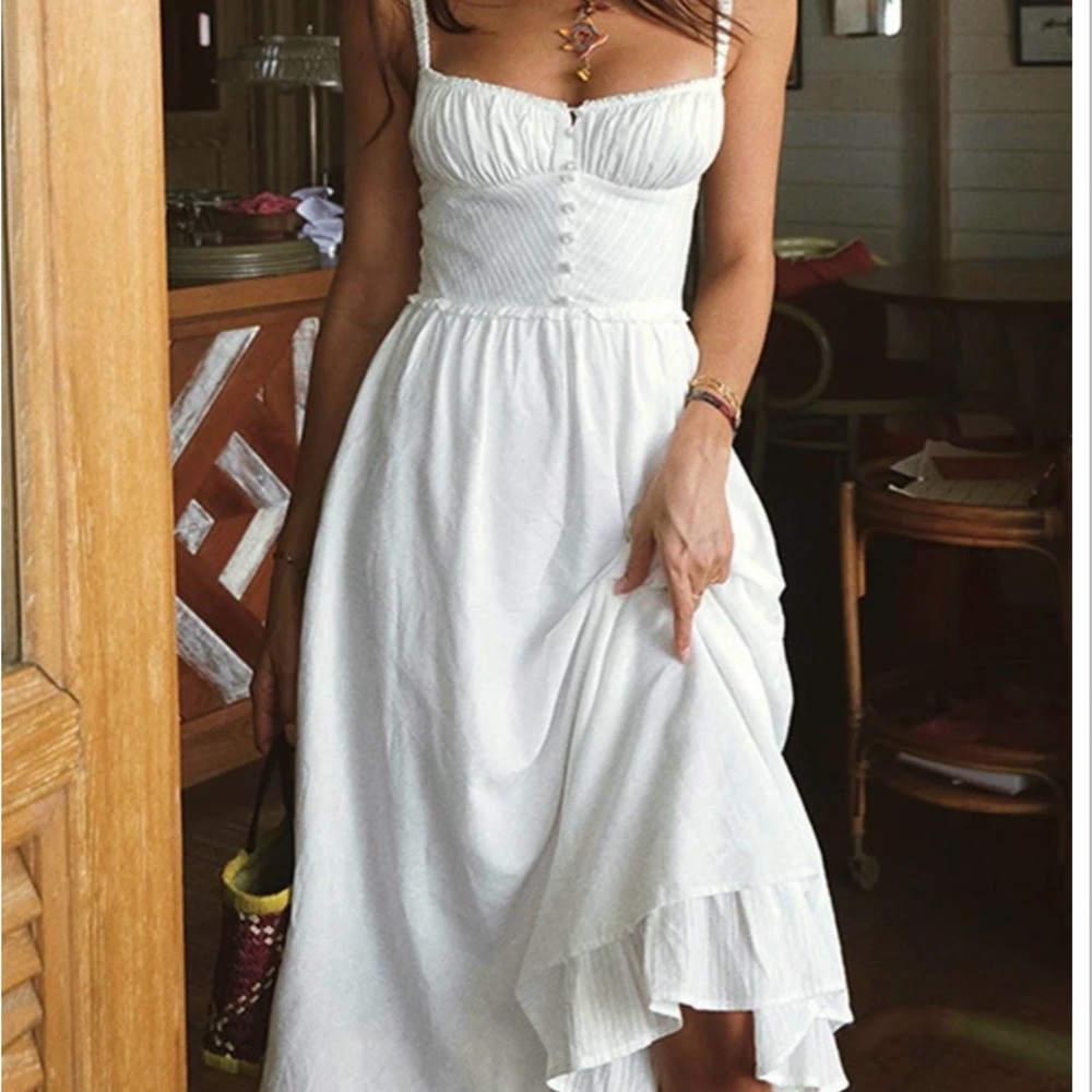 Elegant White Summer Dress